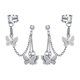 thumbnail image 1 of par de pendientes de clip para oreja para mujer, joyería de moda, aretes colgantes de cadena larga ergonómicos ------ Código de producto 71032, 1 of 4