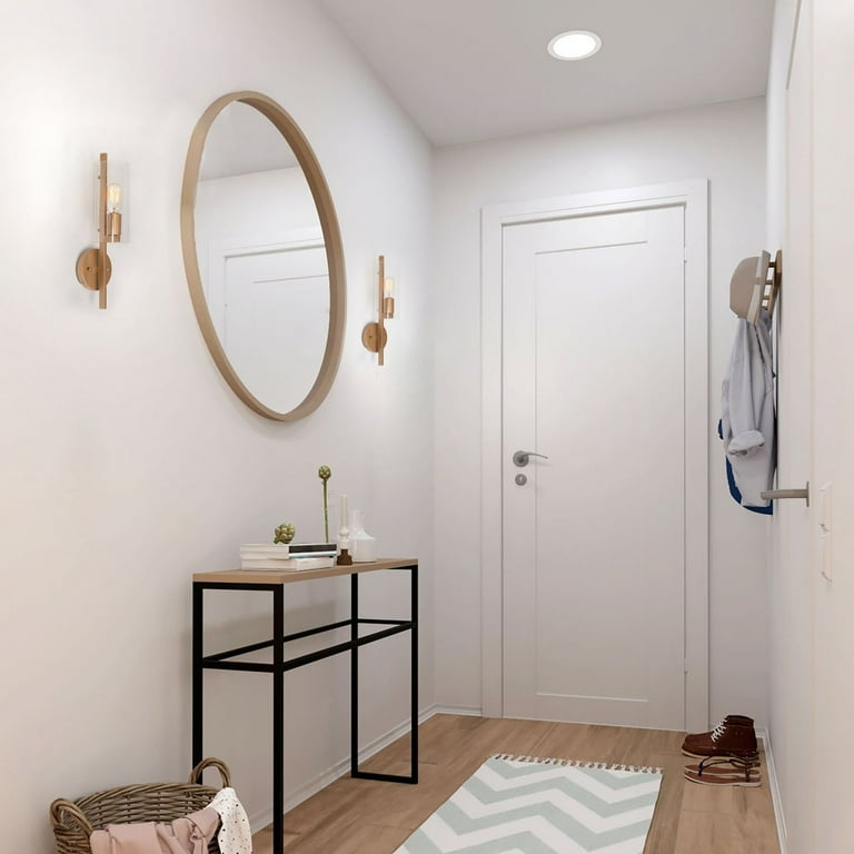 A03858 Velus Modern Gold 1-Light Seeded Glass Bathroom