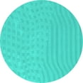 thumbnail image 1 of Ahgly Company Machine Washable Indoor Round Abstract Turquoise Blue Contemporary Area Rugs, 6' Round, 1 of 4