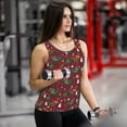 thumbnail image 6 of Bixox Women's Dinosaur Christmas Printed Sleeveless Fitness Workout Running Quick-Dry Tank Top, 6 of 7