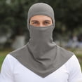 thumbnail image 5 of Domuza Balaclava Face Mask for women Men，Sun UV Protection Hood Breathable Full Head Mask Face Cover for Cycling Fishing Fluorescence Dark Gray, 5 of 5