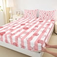 thumbnail image 4 of Erosebridal Girls Pink Ribbon Bow Full Size Sheets 4-Piece,Ocean Seashell Starfish Bed Sheets for Teens Women,Microfiber Bedroom Decor, 4 of 5