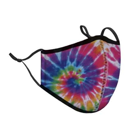 Top Trenz Neoprene, Reusable & Washable Primary Tie-Dye Face Mask (Kids Ages 3-7)