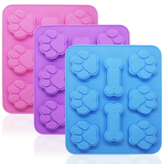 Westar 2-Pack Dog Treats Molds, 15-Cavity Dog Bone Shaped Silicone Mold Food-grade Dog Snacks Maker Ideal for Baking and Freezing Candy Chocolate Biscuits