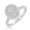 Platinum, variant on 2 Carat t.w. LAB GROWN Diamond Cluster Engagement Ring (E-F Color VS2-SI1 Clarity) Platinum Size: 9