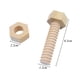 thumbnail image 3 of 3Pcs Unfinished Nut And Screw Building Blocks, Wooden Shapes Preschool Learning Toys Educational Fun For Toddler Kids girls and boys perfecl Tornillos y tuercas de madera, 3 of 8