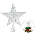 thumbnail image 4 of Home Xmas Tree Craft Five-Pointed Star Christmas Decoration Tree Ornaments Christmas Tree Top Star Gold Glitter GOLD, 4 of 8