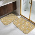thumbnail image 5 of Pioneer Flower Floral Print Pattern Bath Mat Set Of 2,Non-Slip Rug for Bathroom,Kitchen,Bedroom,Entrance, 30x17 and 23.5x15.7 Inches, 5 of 5