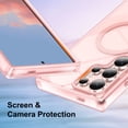 thumbnail image 4 of ELEHOLD Case for Samsung Galaxy S25 Ultra, Magnetic Front Cover Phone Case Full-Body Protection Clear Case,Pink, 4 of 7