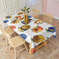 thumbnail image 3 of Pioneer Flower Floral Print Pattern Rectangle Tablecloth 60"x102", Waterproof Polyester Table Cloth, Wipeable Spillproof for Dining Camping Indoor Outdoor, 3 of 6