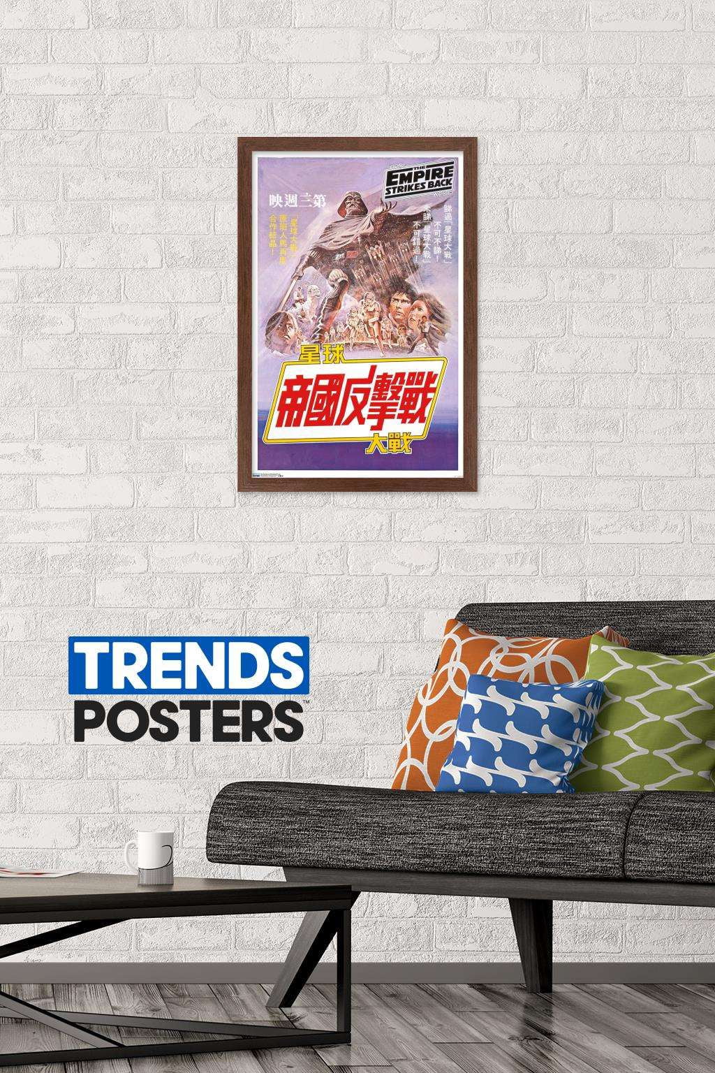 Star Wars: The Empire Strikes Back - Text Wall Poster, 14.725" x 22.375", Framed