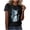 Black, variant on Njagoc3 Women Print T-Shirt Casual Short Sleeve Crew Neck Graphic Tee