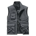 thumbnail image 2 of Pejock Men's Lightweight Sleeveless Vest, Hoodless Casual Jacket for Outdoor Sports and Daily Use, with Multiple Pockets, Thin Polyester, Loose Fit Ideal for Mountaineering, Hiking, Tooling, 2 of 4