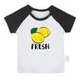 thumbnail image 2 of iDzn Lemon Fresh Novelty T Shirt For Baby, Newborn Babies T-shirts, Infant Cute Fruits Tops, 0-24M Kids Graphic Tees Clothing (Short Black Raglan T-shirt, 18-24 Months), 2 of 5