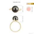thumbnail image 5 of ANGARA Tahitian Cultured Pearl Olive Leaf Bypass Ring in 14K Yellow Gold for Women | June Birthstone, Birthday, Anniversary, Jewelry Gift for Women | Pearl Ring, 5 of 8