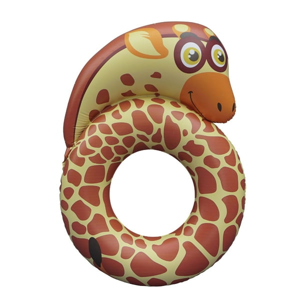 Diconna Inflatable Swim Ring for Child, Cute Cartoon Zebra/Fox