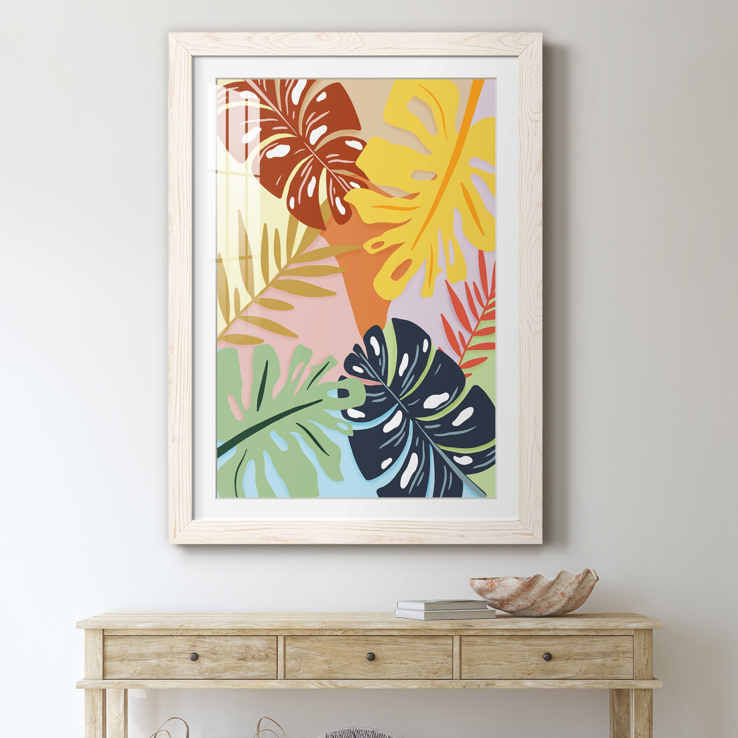 Tropical Foliage II - Premium Framed Print - Distressed Barnwood Frame - Ready to Hang