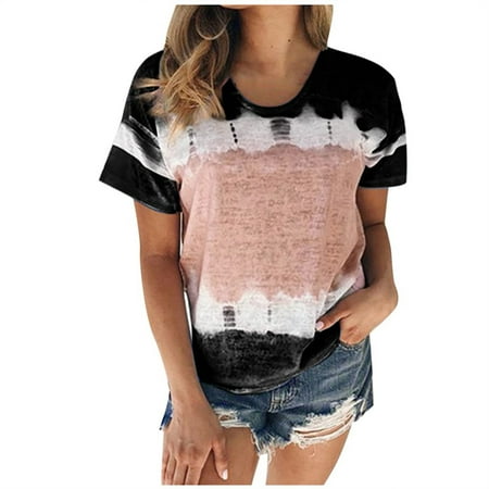 

Luiyenes Tshirt Women Scrub Top Short Sleeve Plus Size Tops with Pockets