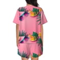 thumbnail image 3 of Lsque Summer Fruits And Sunglasses Women's Short-Sleeved Pajama Set - 2 Piece Soft and Lightweight Sleepwear Set-X-Large, 3 of 9