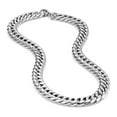 thumbnail image 5 of Moxufan Men Necklace Thick Wide Chain Titanium Steel Luster Smooth Hypoallergenic Metal Hip Hop Style Jewelry for Club Party ,55cm A, 5 of 8