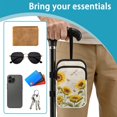 thumbnail image 6 of COEQINE Crutch Bag Elbow Crutch Pouch Sunflower Dragonfly Butterfly Forearm Crutch Pouch, Walking Cane Bag, Lightweight, Large Capacity, for Walking Cane, Hiking Stick, 6 of 7
