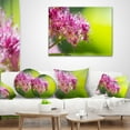 thumbnail image 3 of Designart Pink Little Flowers in Green - Floral Throw Pillow - 18x18, 3 of 4
