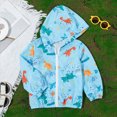 thumbnail image 2 of zuwimk Kids Boys Girls Windbreaker Jacket Toddler Baby Spring Cute Cartoon Coats Rain Jackets Hooded Zip Light Outerwear Coat(9-10 Years,Sky Blue), 2 of 9