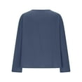 thumbnail image 6 of Aboser Oversized Kimono Tops for Women Lightweight Cotton Linen Shirts Casual Side Tie Blouses Loose V Neck Kimonos Breathable Soft Blouse Blue M, 6 of 9