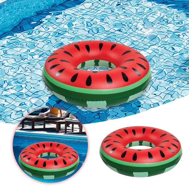 Swimming Pool Float | Inflatable Watermelon Float for All Ages | Summer Fruit Swim Ring for Pool Parties and Outdoor Activities
