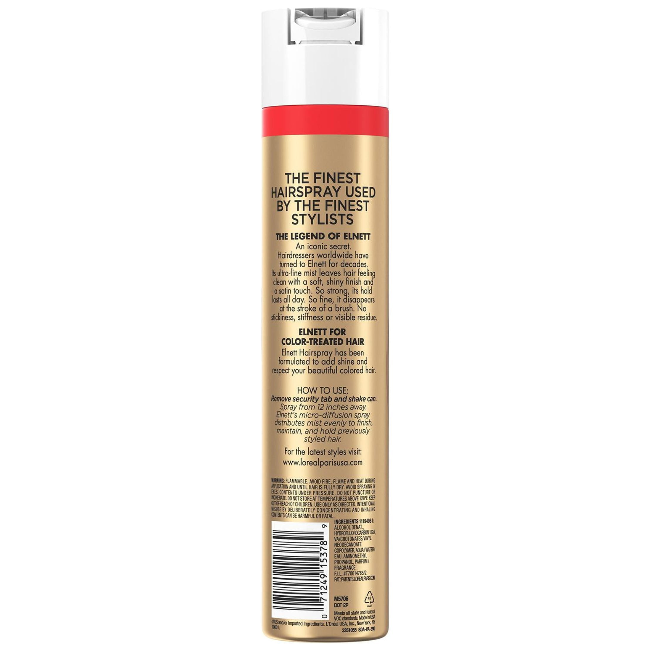 Dropship L'Oreal Paris Elnett Satin Extra Strong Hold Hairspray, Humidity  Resistant, 2.2 Fl Oz to Sell Online at a Lower Price