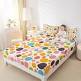 thumbnail image 4 of Manfei Abstract Circle Full Size Sheets,Multicolor Circular Bed Sheets,Colorful Polka Dots Sheet Sets For Teens,Super Cozy Room Decor,4 Pieces, 4 of 7