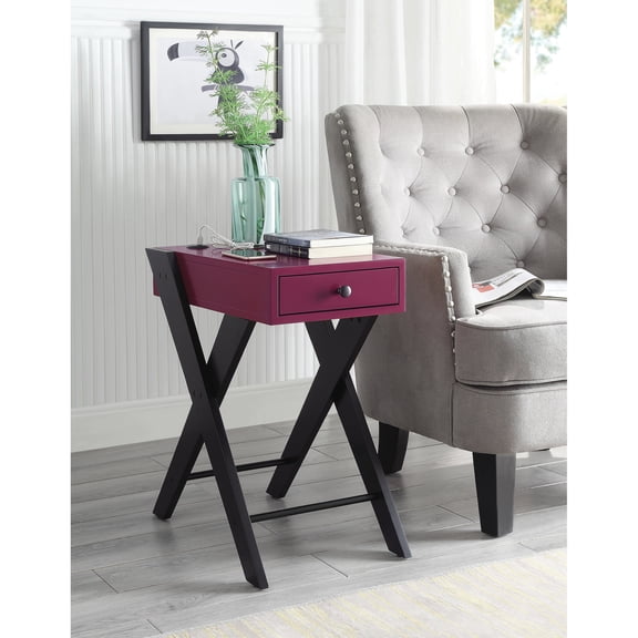 Single drawer for storing small things / In relaxation rooms / Burgundy tabletop accent furniture