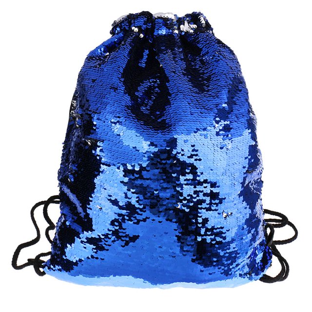 Mochila deportiva de gimnasio Yinane con cordón de lentejuelas Plata zafiro