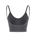 thumbnail image 5 of Spencer Women's Cami Bra Padded Bralettes Seamless Sports Bra Spaghetti Strap Bra Top Solid Bandeau Yoga Workout Tank "Gray", 5 of 11