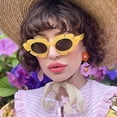 thumbnail image 4 of AWINQQY Fashion Cat Eye Candy Colors Sunglasses for Women, Retro Flower Shape Trending Eyewear, UV400 Protection Sun Glasses, 4 of 9