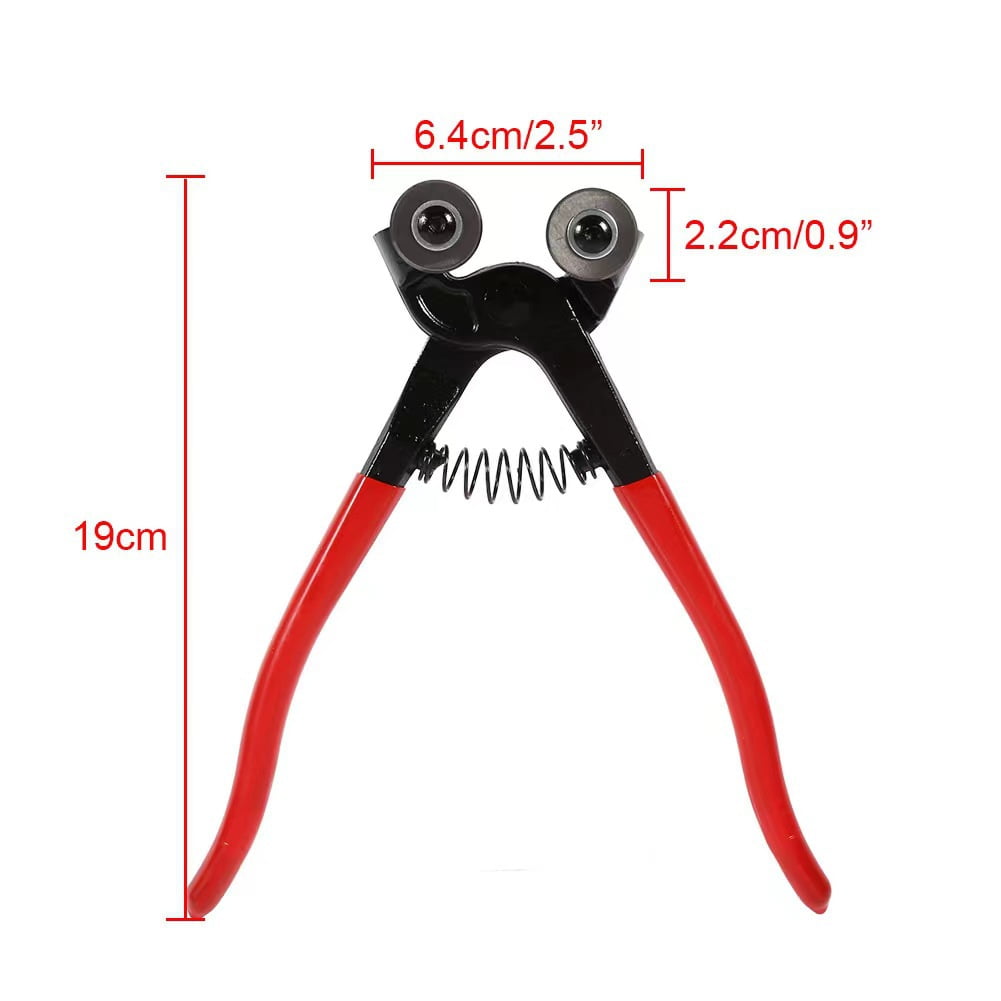 Glass Mosaic Cutter, 8 Inch Heavy Duty Mosaic Tool Glass Cutting Nipper Wheeled Cutter Pliers Tool for Glass Ceramic Tile Grinding