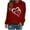 XQRN1-Wine, variant on VKOYWKM Women's Valentines Day T Shirts Love Heart Print Tees Long Sleeve Crew Neck Holiday T-Shirts Valentines Day Gifts