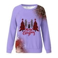 thumbnail image 4 of Hoodless Sweatshirt for Women Fashion Casual Christmas Print Round Neck Loose Long Sleeve T Shirt Sweatshirt, 4 of 4