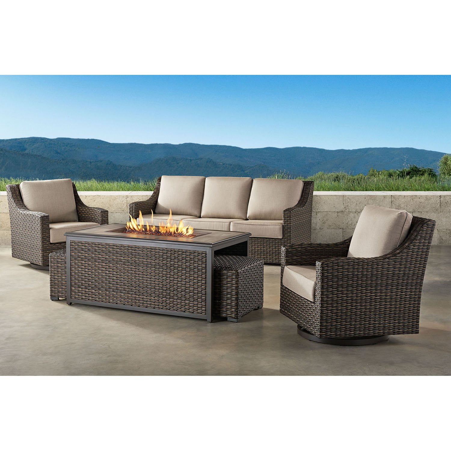 Piece Patio Furniture At Sam's Member's Mark Rosehill Fire
