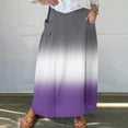 thumbnail image 2 of yillto Womens Plus Size Skirts High Waist Loose Summer Beach Vacation Long Maxi Skirts with Pockets, 2 of 5