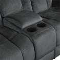 thumbnail image 6 of Lexicon Laurelton Microfiber Double Glider Reclining Love Seat in Charcoal, 6 of 11