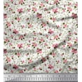 thumbnail image 1 of Soimoi Polyester Crepe Fabric Leaves & Rose Flower Print Sewing Fabric Yard 42 Inch Wide, 1 of 3