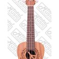 thumbnail image 4 of Luna Mahogany Series Maluhia Peace Acoustic-Electric Concert Ukulele W/Gigbag & PC, UKE MALU EL PC, 4 of 13