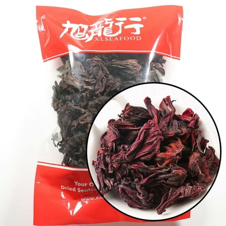 Xlseafood Premium Dried Roselle Flowers (洛神花干) – 100% Natural Hibiscus Sabdariffa – No Additives or Preservative 旭龙行特级洛神花茶 (4OZ, Hibiscus)