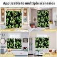 thumbnail image 5 of St. Patrick's Day Kitchen Curtains Window Panels, Watercolor Green Shamrock Polka Dots Black Insulated Window Treatment Curtain, Grommet Curtains for Bedroom/Living Room/Bathroom, 2 Piece 52"Wx45"L, 5 of 8