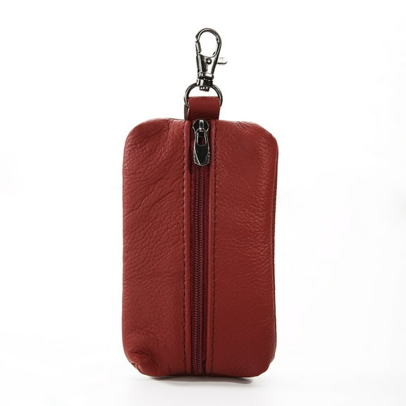 OPOLSKI Genuine Leather Key Holder Wallet Men Keys Organizer Women Zipper Key Chain Case