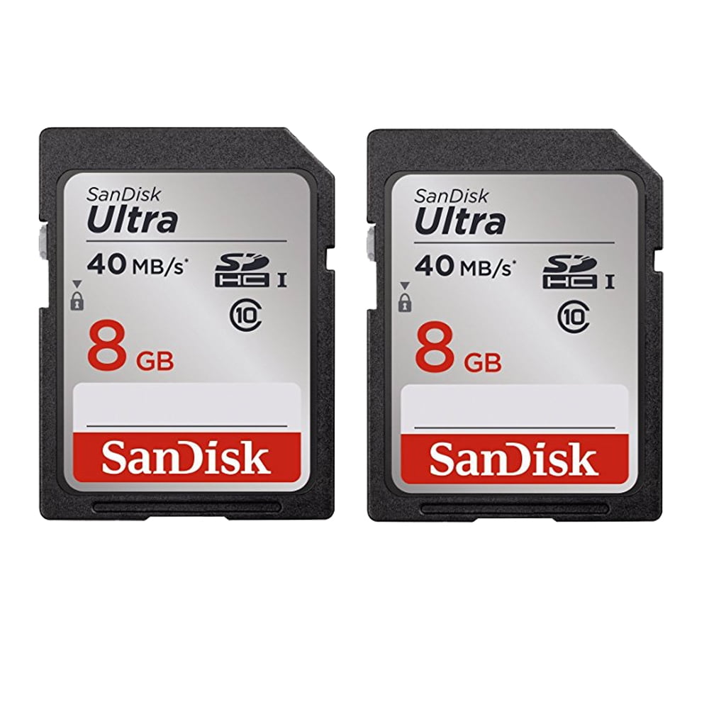 Pack of 3 SanDisk Ultra 8GB Class 10 SDHC Memory Card Up To 40MB/s