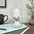 thumbnail image 3 of Plymor 4" x 7" Glass Display Dome Cloche with Silver Rim (Clear Glass Tray Base), 3 of 3