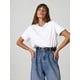 thumbnail image 3 of Camiseta de verano 100 % algodón para mujer de Bornladies, básica, moderna, lisa, de manga corta, holgada, 230 g/㎡, 3 of 4