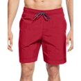 thumbnail image 1 of Tommy Hilfiger Mens Big & Tall Solid Swim Bottom Trunks, Red, Big & Tall, X-Small, 1 of 2